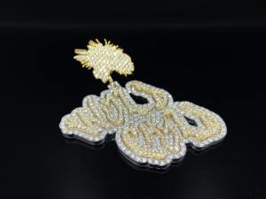 Pendentif icône héritage The Ice Legacy Hip Hop Bling Ice Drip en alliage de diamant plaqué rhodium - Product Image 2