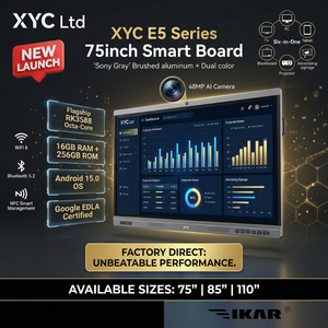 Massive Memory Capacity 86 Inch 4K IFPD 16GB RAM 256GB ROM Android 15 OS 40 Point Touch AI Person Tracking Camera Windows 11 PRO - Product Image 6