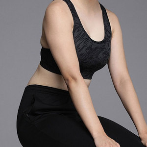 Sujetador Deportivo Sin Costuras para Mujer, Talla Grande, Tejido Elástico Cómodo, Ropa Deportiva con Soporte para Correr, Fitness, Gimnasio, Entrenamiento, Logotipo Frontal - Product Image 4