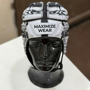 <b>Maximize</b> Wear Rugby Helmet Head Guard EVA Protective Padding Print Design Hook & Loop Closure Unisex Adult Sports Helmet - Product Image 1