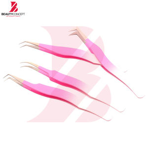 Meilleures pinces à cils pour extensions, pinces courbées à pointe fine pour isolation des cils, pour extensions de cils classiques et individuelles en volume - Product Image 3