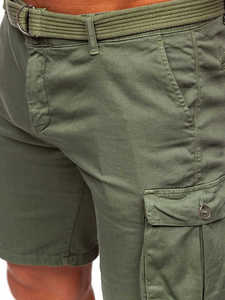 Men's Custom Logo Elastic Waist 100% Cotton Solid <b>Cargo</b> <b>Shorts</b> Breathable <b>Lightweight</b> Eco-Friendly Quick Dry Outdoor - Product Image 6