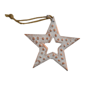 Décoration de Noël suspendue en métal plaqué avec motif étoile pour la maison - Product Image 5