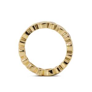 Vintage 2mm round cut and 4*2mm marquise <b>ring</b> Wedding Band IGI certified diamond anniversary <b>ring</b> - Product Image 4