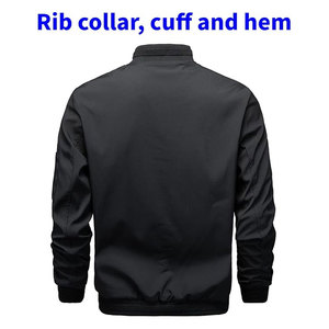 Men's <b>Lightweight</b> <b>Denim</b> Bomber <b>Jacket</b> Windbreaker Slim Fit Active Coat Breathable Casual Outdoor Sports Single Stand Front - Product Image 2
