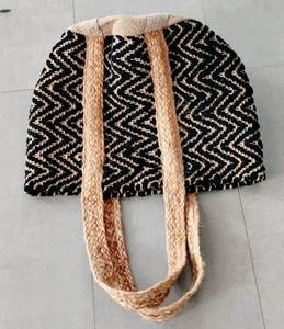 Fashionable Braided Jute Cotton Bohemian Chindi Beach Tote <b>Bags</b> <b>Large</b> Shopping <b>Bags</b> with Custom Logo best for shopping <b>bags</b> - Product Image 4