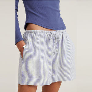 กางเกงขาสั้นผู้หญิงสำหรับฤดูร้อน ทรงปกติ สวมใส่สบาย ดีไซน์เชือกผูกเอว ออกแบบตามสั่ง OEM ขายดีสำหรับชุดออกกำลังกาย - Product Image 4