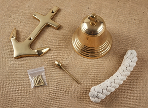 Campana de latón dorado en forma de flecha de diseñador con cuerda elegante campana colgante para decoración del hogar uso del templo acento espiritual estilo Vintage - Product Image 6