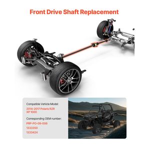 Albero di Trasmissione Anteriore per Polaris RZR XP 1000 2014-2017, 73.9 Pollici, Compatibile con TT, Ricambio per # Asse PRP PO - Product Image 2