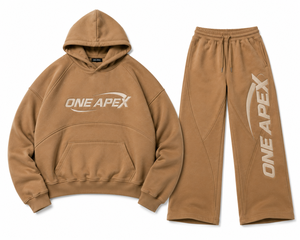 Ensemble survêtement homme personnalisé, sweat à capuche oversize et pantalon large, en coton épais de qualité supérieure, deux pièces, style streetwear et sportswear - Product Image 5