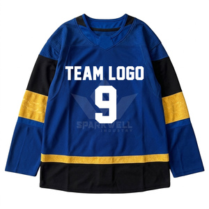 เสื้อฮอกกี้น้ำแข็งแบบยูนิเซ็กซ์ 220 กรัม ผ้าตาข่ายระบายอากาศ แขนยาว ซับเหงื่อ ทรงปกติ ชุดกีฬาทีมแบบสั่งทำพิเศษ ลาย 3 มิติ ด้านหน้า - Product Image 4