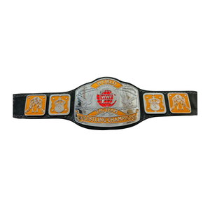 Ceinture de championnat du monde des équipes de la WWF - Ceinture sportive argentée personnalisable avec détails orange - Article de collection haut de gamme - Product Image 1