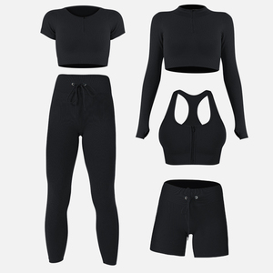 Ropa Deportiva al por Mayor para Gimnasio, Conjuntos de 3 Piezas para Mujer, Chaquetas de Yoga, Leggings de Entrenamiento, Sujetadores Deportivos, Conjunto de Ropa Deportiva - Product Image 6