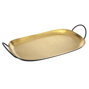 Bandeja Redonda de Latón Resistente para Servicio en Restaurantes, Buffets, Catering y Hoteles con Elegante Patrón Tradicional Grabado - Product Image 3