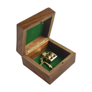 Porte-clés en laiton décoratif avec ancre et outils, avec boîte en bois, anneau de clés nautique - Product Image 5