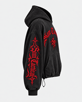 Veste à capuche zippée pour homme SAM TACTICAL, style streetwear oversize, patchwork, gris, polyester, avec poches et logo imprimé
