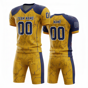 เสื้อฝึกซ้อมอเมริกันฟุตบอลแบบกำหนดเองสำหรับผู้ใหญ่ แขนสั้น ระบายอากาศได้ดี มีไซส์พลัส คอวี ผลิตจากโพลีเอสเตอร์ 100% - Product Image 3