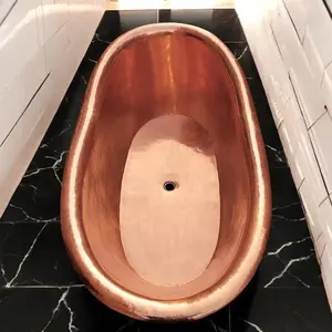 Baignoire en cuivre faite à la main de qualité standard pour la maison et l'hôtellerie – Baignoires autoportantes en cuivre de luxe en gros - Product Image 3