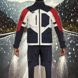 Combinaison de moto en cuir respirant et imperméable pour hommes - Haute qualité pour la conduite quotidienne et les courses - Product Image 5