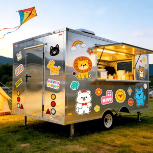 ACB Fiberglass & Aluminum Food Truck <b>Trailer</b> with Insulated Compartments for Mobile Food Service in China & USA - Product Image 1