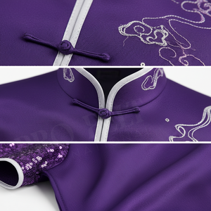 Uniforme de Tai Chi Kung Fu de Alta Calidad, Conjunto de Top de Manga Corta y Pantalones Bordados a Mano, Uniforme de Artes Marciales Karate - Product Image 4