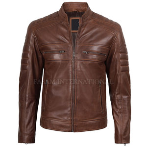 Factory Direct Sale Men Leather Winter <b>Jacket</b> <b>Light</b> <b>Weight</b> Men Leather <b>Jacket</b> <b>Plus</b> <b>Size</b> Leather <b>Jacket</b> - Product Image 4