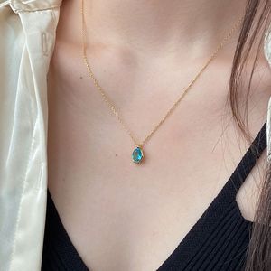 925 argent mer bleu tout match pendentif pierre de naissance femmes collier ras du cou bijoux pour maman grand-mère - Product Image 4