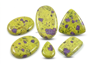 Wholesale Radha Arts Natural Yellow Purple Atlantisite Loose Gemstone Cabochon Healing Pendant 925 Sterling Silver Jewelry - Product Image 5