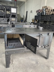 Large Wood <b>Stove</b> with Oven Handmade Cooker Heater Heavy Duty Cast Iron 35" Long - Product Image 2