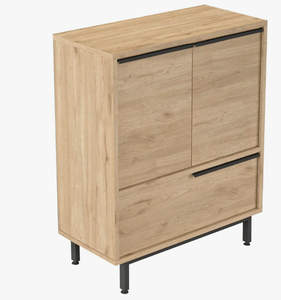 Handcrafted Modern Wooden <b>Storage</b> <b>Cabinet</b> Featuring Upper Doors and Bottom <b>Drawer</b> Wholesale for Office Organization and Living - Product Image 5