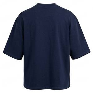 เสื้อยืดสตรีทแวร์ผู้ชาย ผ้าฝ้ายนุ่ม ทรงหลวม เสื้อยืดผ้าฝ้ายหนา สตรีทแวร์ลำลอง เสื้อยืดแขนสั้นผู้ชายลำลอง - Product Image 4