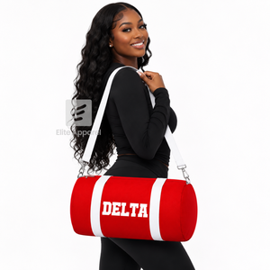 Custom Delta Sigma Theta Sorority Tote <b>bag</b> red and White Embroidered Logo Daily Use Large Capacity Nylon polyester <b>duffel</b> <b>bag</b> - Product Image 4