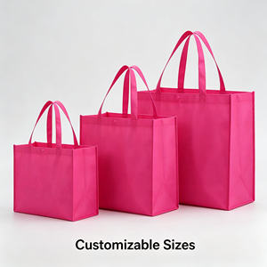 Custom Logo Non Woven Tote Bag <b>Large</b> Capacity Reusable Shopping Grocery Bag for Promotional Branding Events - Product Image 1