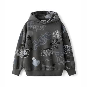 Sweat à capuche 100% coton de haute qualité, délavé à l'acide, série High Street, effet vieilli, délavé à la pierre, style vintage - Product Image 6