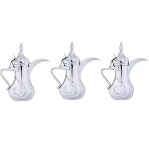 Hot <b>Sale</b> Prices Metal <b>Teapot</b> Premium Quality Handmade Arabic Coffee Dallah Silver Finished Tea & Coffee Pots Handmade - Product Image 6