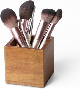 Acacia Wood <b>Makeup</b> Brush Holder Organizer for Vanity Pen and Pencil Holder for Desk Desktop Organizer for Store Marker - Product Image 1