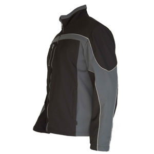 Blouson matelassé homme noir et gris à blocs de couleur, col montant, fermeture éclair, coupe-vent, décontracté, pour l'automne, avec poche avant - Product Image 4