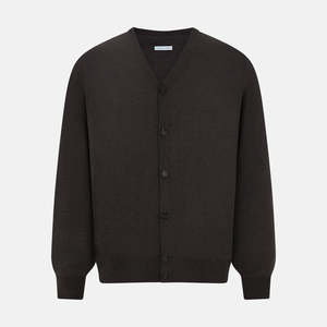 Premium Men's Solid V-Neck 100% Cotton <b>Cardigan</b> <b>Sweater</b> Quick Dry Breathable Button Front Autumn Wear - Product Image 1