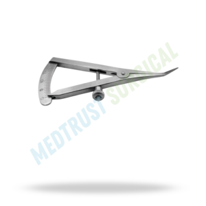 Calibre Castroviejo, instrument de mesure chirurgical, portée 20 mm, 7 cm, outil ophtalmique en acier inoxydable angulaire - Product Image 3