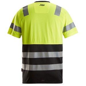 <b>Hi</b> <b>Vis</b> Reflective Work <b>T</b>-<b>Shirt</b> Men Short Sleeve Quick Dry Polyester Safety <b>Shirt</b> Color Blocked Summer Casual Wear - Product Image 2