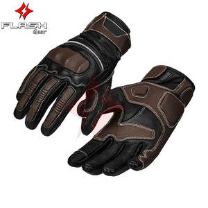 Guantes de Motociclismo Compatibles con Pantalla Táctil, de Cuero, Impermeables, Antideslizantes, con Protección UV, Dedos Completos, para Deportes al Aire Libre - Product Image 4