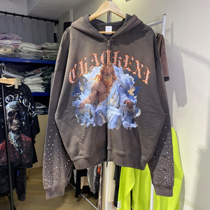 Sudadera con capucha Chucky para hombre, con cremallera, de algodón, estilo casual, con estampado frontal, sudadera con capucha de marca privada, sudadera con capucha personalizada - Product Image 5