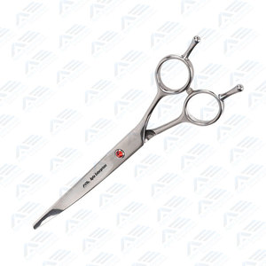 Polished Stainless Steel Animal Hair Cutting Shears with Double Finger Rest High Grade Pet Hair Grooming <b>Scissor</b> - Product Image 4