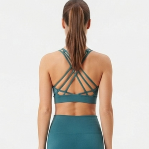 Leggings de Yoga para Mujer, Cintura Alta Elástica, Sin Costuras, Color Sólido, Elásticos en 4 Direcciones, Spandex/Nailon, Conjunto de 2 Piezas - Product Image 6