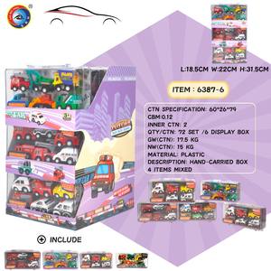 <span class=keywords><strong>Camion</strong></span> de pompiers de dessin animé Jiaxin 1:64, jouet de voiture à rétrofriction en plastique moulé sous pression avec étui de transport pour enfants - Product Image 2