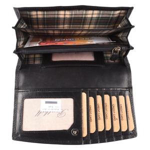 Luxury Genuine Leather Vintage Clutch Bag with <b>Open</b> Closure RFID Protection & 1L Capacity for Daily/Party Use India Export Price - Product Image 3