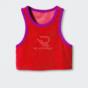Camiseta corta informal para mujer, básica, lisa, con logo personalizado impreso, cuello redondo, sin mangas, ajustada. - Product Image 2