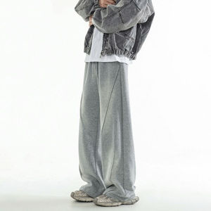 Pantalon de survêtement personnalisé pour homme, délavé à l'acide, style vintage, épais, décontracté, streetwear, en molleton uni respirant et écologique – En promotion - Product Image 5