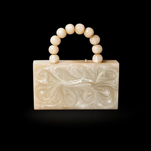 Bolso de Mano Rectangular de Resina Pintado a Mano, Impermeable, de Diseño de Lujo, para Bodas y Fiestas, Artesanía en Resina - Product Image 6