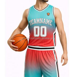 Uniforme de Baloncesto Sublimado Personalizado, Camiseta sin Mangas con Degradado de Color para Hombre, con Nombre y Número del Equipo, Ropa Deportiva Transpirable de Poliéster - Product Image 2
